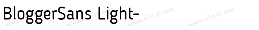 BloggerSans Light字体转换